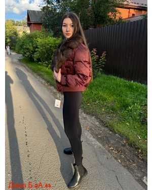 БОМБЕР ТКАНЬ НАТУР МЕХ ПЕСЦА