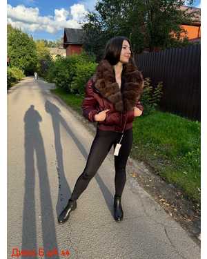 БОМБЕР ТКАНЬ НАТУР МЕХ ПЕСЦА