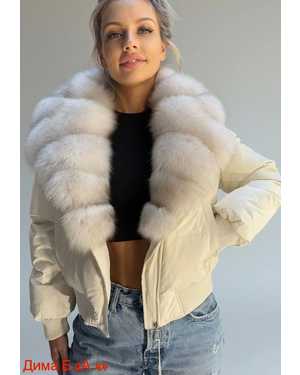 БОМБЕР ТКАНЬ НАТУР МЕХ ПЕСЦА