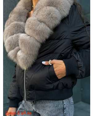 БОМБЕР ТКАНЬ НАТУР МЕХ ПЕСЦА