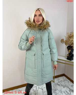 КУРТКА ТКАНЬ НАТУРАЛЬНЫЙ МЕХ, ХОЛОФАЙБЕР ТКАНЬ