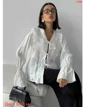 БЛУЗКА ТКАНЬ 95% ХЛОПОК + 5% ПОЛИЭСТЕР