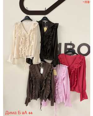 БЛУЗКА ТКАНЬ 95% ХЛОПОК + 5% ПОЛИЭСТЕР