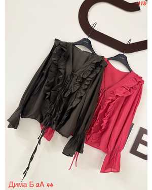 БЛУЗКА ТКАНЬ 95% ХЛОПОК + 5% ПОЛИЭСТЕР