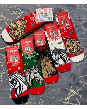 Новогодние мужские носочки Символ года 2026 Цена за упаковку: 10пар Размер:41-46