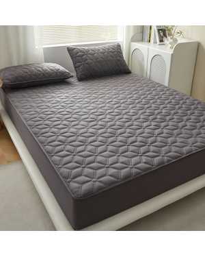 Наматрасник стёганный с бортами Ткань: Хлопок Наполнитель: Микрогель Размер: 160*200+30см