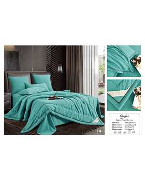 Комплект постельного белья с готовым одеялом. Ткань: Сатин бархатный С вышивкой Плотность: 160гр(возможно замена на похожее)