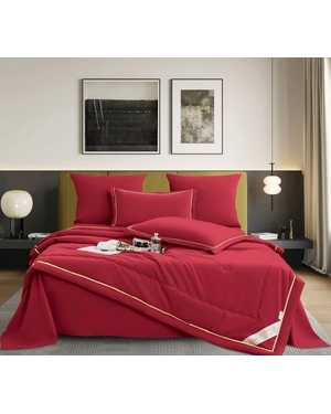 Комплект постельного белья с готовым одеялом. Ткань: Сатин бархатный С вышивкой Плотность: 160гр(возможно замена на похожее)