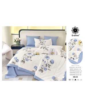 Комплект постельного белья с готовым одеялом Фирма E-shine ткань сатин(возможно замена на похожее)