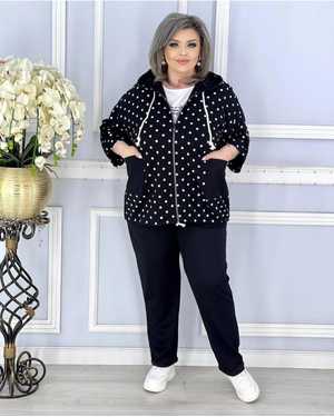 ЖЕНСКИЙ КОСТЮМ ТРОЙКА ТКАНЬ ТРИКОТАЖ, ФУТБОЛКИ ЛАЙТ