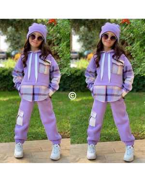 ДЕТСКИЙ КОСТЮМ ТРОЙКА ТКАНЬ ФЛИС С КАШЕМИРОМ