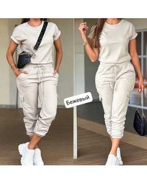 ЖЕНСКИЙ КОСТЮМ ДВОЙКА ТКАНЬ ТРИКОТАЖ