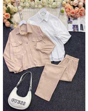 ЖЕНСКИЙ КОСТЮМ ТРОЙКА ТКАНЬ ХЕБЕ ФУТБОЛКА ЛАЙТ