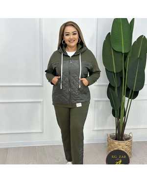 ЖЕНСКИЙ КОСТЮМ ДВОЙКА ТКАНЬ ВЕРХА СИНТЕПОН НА ПОДКЛАДОМ, ШТАНЫ НА ФЛИСЕ