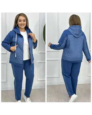 ЖЕНСКИЙ КОСТЮМ ДВОЙКА ТКАНЬ ВЕРХА СИНТЕПОН НА ПОДКЛАДОМ, ШТАНЫ НА ФЛИСЕ