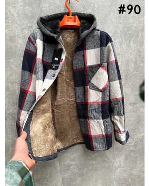 РУБАШКА С КАПЮШОНОМ ТКАНЬ КАШЕМИР С МЕХОМ