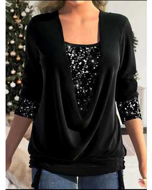 КОФТА ТКАНЬ КРЕП+ПАЙЕТКА