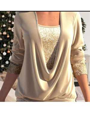 КОФТА ТКАНЬ КРЕП+ПАЙЕТКА