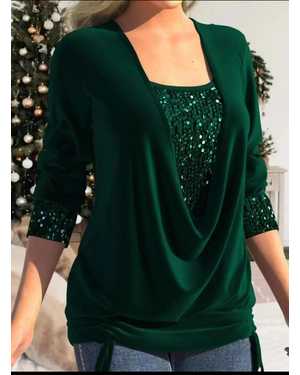 КОФТА ТКАНЬ КРЕП+ПАЙЕТКА