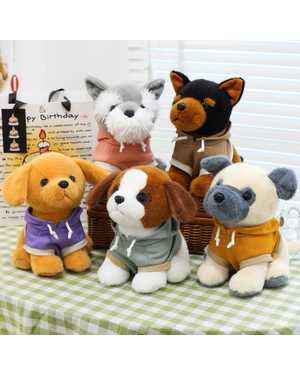 СОБАЧКА В ТОЛСТОВКЕ 25 СМ МАТЕРИАЛ: ПЛЮШЕВЫЙ