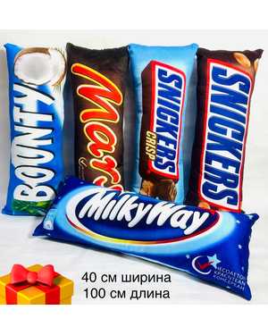 ПОДУШКА ШОКОЛАДКА 100 СМ МАТЕРИАЛ: ПЛЮШЕВЫЙ
