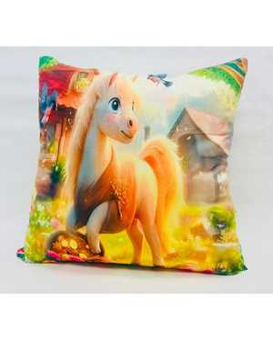 ДЕКОРАТИВНАЯ ПОДУШКА ЛОШАДЬ 45-45 СМ МАТЕРИАЛ: ПЛЮШЕВЫЙ