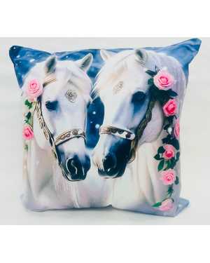 ДЕКОРАТИВНАЯ ПОДУШКА ЛОШАДЬ 45-45 СМ МАТЕРИАЛ: ПЛЮШЕВЫЙ