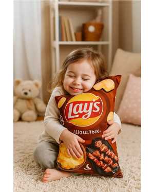 ДЕКОРАТИВНАЯ ПОДУШКА ЧИПСЫ 35-45 СМ МАТЕРИАЛ: ПЛЮШЕВЫЙ