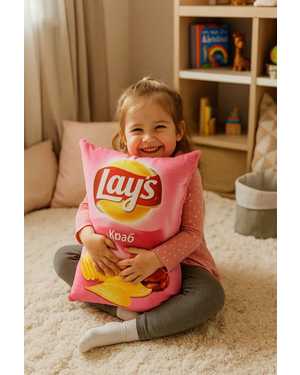 ДЕКОРАТИВНАЯ ПОДУШКА ЧИПСЫ 35-45 СМ МАТЕРИАЛ: ПЛЮШЕВЫЙ