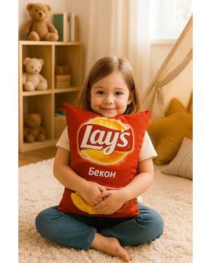 ДЕКОРАТИВНАЯ ПОДУШКА ЧИПСЫ 35-45 СМ МАТЕРИАЛ: ПЛЮШЕВЫЙ