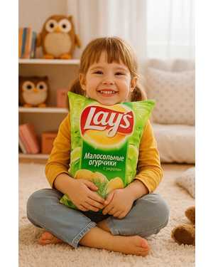 ДЕКОРАТИВНАЯ ПОДУШКА ЧИПСЫ 35-45 СМ МАТЕРИАЛ: ПЛЮШЕВЫЙ