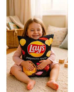 ДЕКОРАТИВНАЯ ПОДУШКА ЧИПСЫ 35-45 СМ МАТЕРИАЛ: ПЛЮШЕВЫЙ