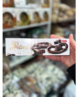 CARLETTI Chocolate plain pretzels шоколадные крендели, 75гр