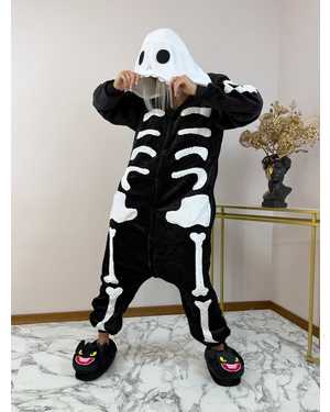 Кигуруми скелет материал велсофт Размер S(140-150см) , М(150-160см) , L(160-170см), XL(175-185см)