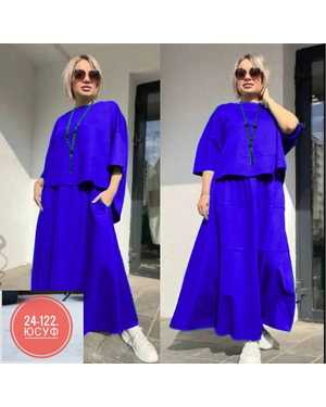 ЖЕНСКИЙ КОСТЮМ ДВОЙКА ТКАНЬ ЛЁН ХБ