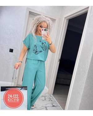 ЖЕНСКИЙ КОСТЮМ ДВОЙКА ТКАНЬ СИНГАПУРБЕЗ