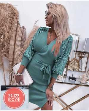 ПЛАТЬЕ ТКАНЬ ЛАПША И ПАЕТКА