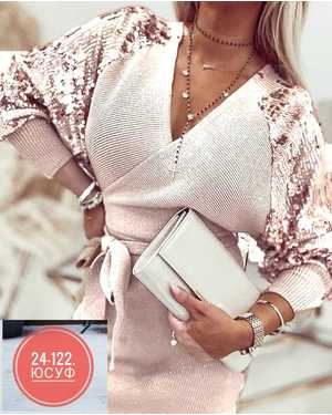 ПЛАТЬЕ ТКАНЬ ЛАПША И ПАЕТКА