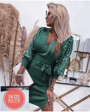 ПЛАТЬЕ ТКАНЬ ЛАПША И ПАЕТКА