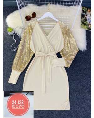 ПЛАТЬЕ ТКАНЬ ЛАПША И ПАЕТКА