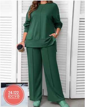 ЖЕНСКИЙ КОСТЮМ ДВОЙКА ТКАНЬ ТРИКАТАЖ