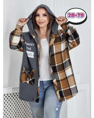 КОФТА В РАЗМЕР ТКАНЬ ДРАП И ФЛИС