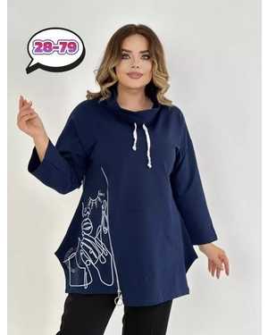 ТУНИКА В РАЗМЕР ТКАНЬ ПЛОТНЫЙ ТРИКОТАЖ