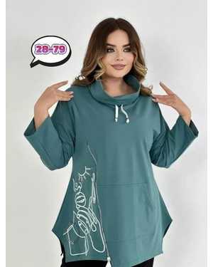 ТУНИКА В РАЗМЕР ТКАНЬ ПЛОТНЫЙ ТРИКОТАЖ