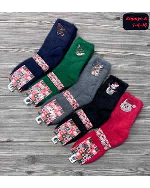 Новогодние женские носки Размер 36-41 В упаковке 10 пар