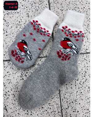 Набор Носки+варежки Вязаные овечья шерсть