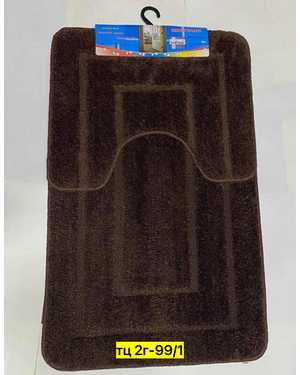 Набор ковриков для ванной и туалета 2шт Прорезиненные Материал: Полиэстер Размер для ванной 50x80 см, для туалета 50x40 см