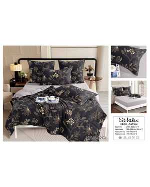 Комплект постельного белья с готовым одеялом Ткань: Сатин Хлопок Наполнитель одеяло: Шелк(возможно замена на похожее)