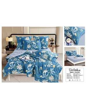 Комплект постельного белья с готовым одеялом Ткань: Сатин Хлопок Наполнитель одеяло: Шелк(возможно замена на похожее)