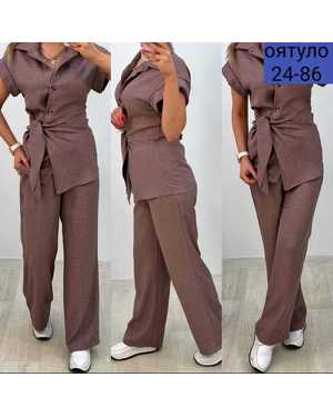 ЖЕНСКИЙ КОСТЮМ ДВОЙКА ТКАНЬ ЛЁН